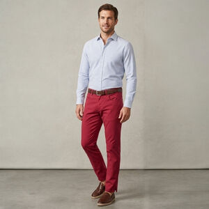 NEW Saks Fifth Avenue Burgundy Red Pants Jeans Mens Pima Cotton Modal Soft Sz 33